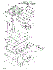 05 - Shelf, Lit / Optional parts for Whirlpool Refrigerator ET21UMXGW00 from AppliancePartsPros.com