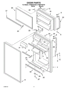 02 - Door parts for Whirlpool Refrigerator ET8MTKXKQ02 from AppliancePartsPros.com