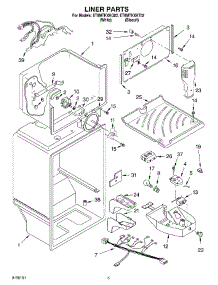 03 - Liner parts for Whirlpool Refrigerator ET8MTKXKT02 from AppliancePartsPros.com