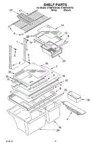 05 - Shelf, Optional parts for Whirlpool Refrigerator ET8MTKXKT02 from AppliancePartsPros.com