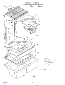 05 - Shelf, Lit / Optional parts for Whirlpool Refrigerator ET21GKXGW00 from AppliancePartsPros.com