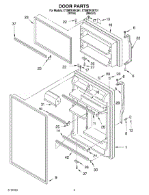 02 - Door parts for Whirlpool Refrigerator ET8MTKXKQ01 from AppliancePartsPros.com