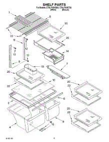 05 - Shelf, Optional parts for Whirlpool Refrigerator ET8LFKXKT02 from AppliancePartsPros.com