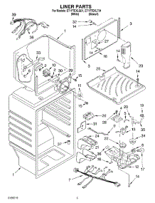 03 - Liner parts for Whirlpool Refrigerator ET1FTEXLT01 from AppliancePartsPros.com