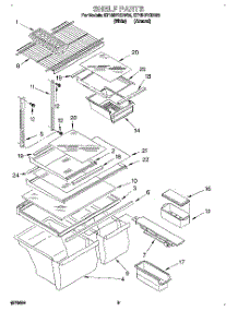 05 - Shelf, Lit / Optional parts for Whirlpool Refrigerator ET18HPXDW00 from AppliancePartsPros.com