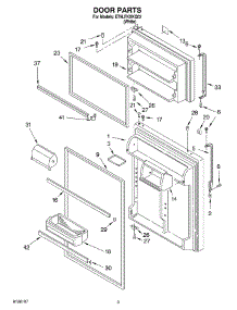 02 - Door parts for Whirlpool Refrigerator ET9LFKXKQ02 from AppliancePartsPros.com