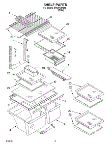 05 - Shelf, Optional parts for Whirlpool Refrigerator ET9LFKXKQ02 from AppliancePartsPros.com
