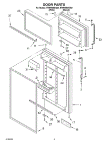 02 - Door parts for Whirlpool Refrigerator ET8RHMXKQ02 from AppliancePartsPros.com