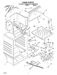 03 - Liner parts for Whirlpool Refrigerator ET8RHMXKQ02 from AppliancePartsPros.com