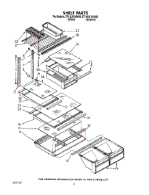 04 - Shelf parts for Whirlpool Refrigerator ET18UKXAW00 from AppliancePartsPros.com