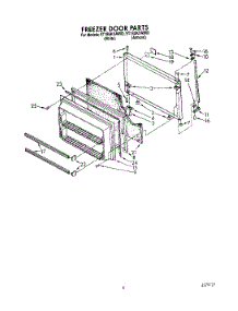 05 - Freezer Door parts for Whirlpool Refrigerator ET18UKXAW00 from AppliancePartsPros.com