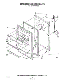 08 - Refrigerator Door , Miscellaneous parts for Whirlpool Refrigerator ET18CKXMWR0 from AppliancePartsPros.com