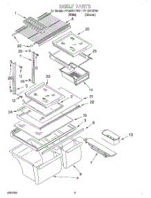 05 - Shelf, Lit / Optional parts for Whirlpool Refrigerator ET19RKXFN01 from AppliancePartsPros.com