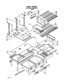 05 - Shelf, Lit / Optional parts for Whirlpool Refrigerator ET22RMXZW00 from AppliancePartsPros.com