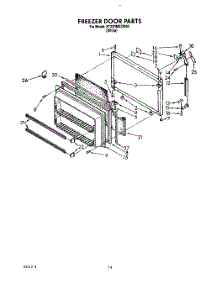 09 - Freezer Door parts for Whirlpool Refrigerator ET22RMXZW00 from AppliancePartsPros.com