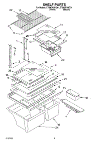 05 - Shelf, Optional parts for Whirlpool Refrigerator ET8MTKXKT01 from AppliancePartsPros.com