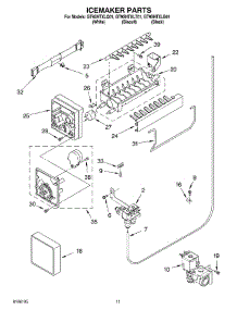 06 - Icemaker parts for Whirlpool Refrigerator GT9SHTXLT01 from AppliancePartsPros.com