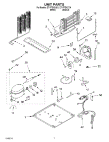 04 - Unit parts for Whirlpool Refrigerator ET1FTEXLQ01 from AppliancePartsPros.com