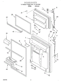 02 - Door parts for Whirlpool Refrigerator ET19RKXFW01 from AppliancePartsPros.com