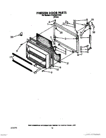 09 - Freezer Door parts for Whirlpool Refrigerator ET22RMXYW00 from AppliancePartsPros.com