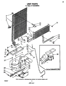 Unit parts for Whirlpool Refrigerator ET18CKXMWR2 from AppliancePartsPros.com