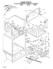 03 - Liner parts for Whirlpool Refrigerator ET8CHMXKB02 from AppliancePartsPros.com