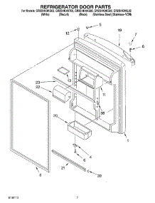 04 - Refrigerator Door parts for Whirlpool Refrigerator GR2SHKXKL02 from AppliancePartsPros.com