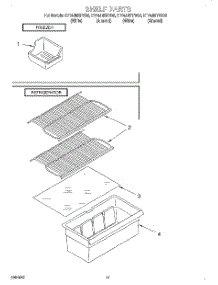06 - Shelf parts for Whirlpool Refrigerator ET14JMXFW02 from AppliancePartsPros.com