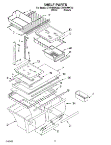 06 - Shelf, Optional parts for Whirlpool Refrigerator ET1RHMXKQ02 from AppliancePartsPros.com
