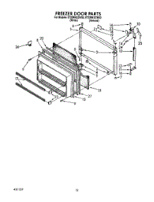 08 - Freezer Door parts for Whirlpool Refrigerator ET22RKXZW00 from AppliancePartsPros.com