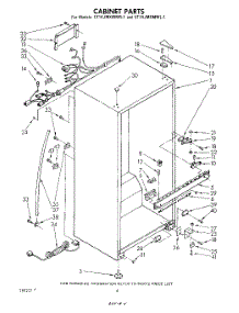 03 - Cabinet parts for Whirlpool Refrigerator ET14JMXMWR1 from AppliancePartsPros.com