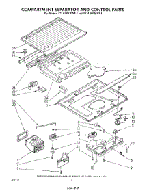 05 - Compartment Separator And Control parts for Whirlpool Refrigerator ET14JMXMWR1 from AppliancePartsPros.com