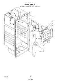 03 - Liner parts for Whirlpool Refrigerator ET14JMXSW02 from AppliancePartsPros.com