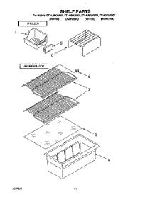 06 - Shelf parts for Whirlpool Refrigerator ET14JMXAN02 from AppliancePartsPros.com