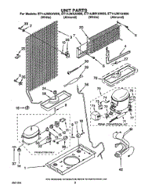 04 - Unit parts for Whirlpool Refrigerator ET14JMXAN00 from AppliancePartsPros.com