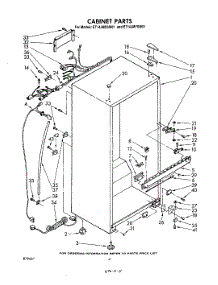 03 - Cabinet parts for Whirlpool Refrigerator ET14JMXSW01 from AppliancePartsPros.com