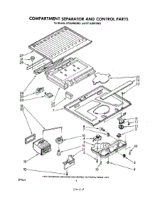05 - Compartment Separator And Control parts for Whirlpool Refrigerator ET14JMXSW01 from AppliancePartsPros.com