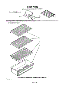 08 - Shelf parts for Whirlpool Refrigerator ET14JMXSW01 from AppliancePartsPros.com