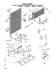 04 - Unit parts for Whirlpool Refrigerator ET14JMXAN10 from AppliancePartsPros.com