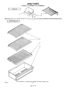 08 - Shelf parts for Whirlpool Refrigerator ET14JMXMWR6 from AppliancePartsPros.com