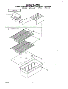 06 - Shelf parts for Whirlpool Refrigerator ET14JMXAW10 from AppliancePartsPros.com