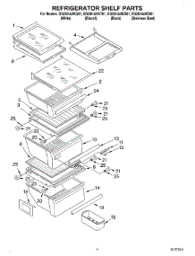 03 - Refrigerator Shelf parts for Whirlpool Refrigerator GS2SHAXKB01 from AppliancePartsPros.com