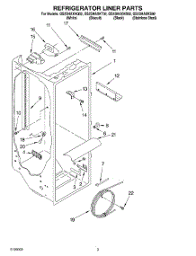 02 - Refrigerator Liner Parts parts for Whirlpool Refrigerator GS2SHAXKQ02 from AppliancePartsPros.com