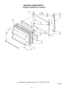 06 - Freezer Door parts for Whirlpool Refrigerator ET14JMXWW00 from AppliancePartsPros.com