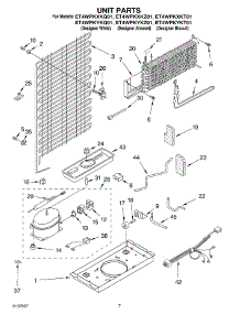 04 - Unit parts for Whirlpool Refrigerator ET4WPKXKZ01 from AppliancePartsPros.com