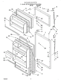 02 - Door parts for Whirlpool Refrigerator 4VET18GKGW00 from AppliancePartsPros.com