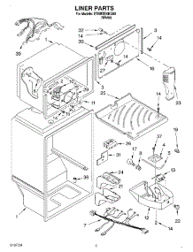 03 - Liner parts for Whirlpool Refrigerator ET8MTEXKQ00 from AppliancePartsPros.com