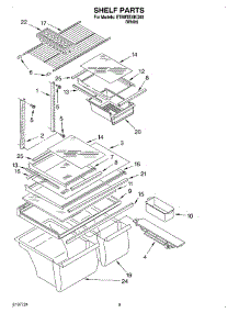 05 - Shelf, Optional parts for Whirlpool Refrigerator ET8MTEXKQ00 from AppliancePartsPros.com