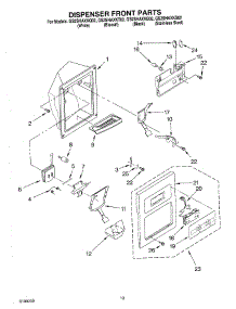 08 - Dispenser Front Parts parts for Whirlpool Refrigerator GS2SHAXKT02 from AppliancePartsPros.com