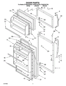 02 - Door parts for Whirlpool Refrigerator ET4WPKXKT00 from AppliancePartsPros.com